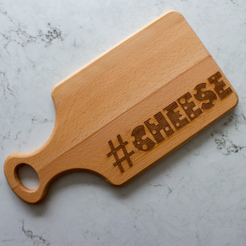 #Cheese Engraved Beech Chopping Board