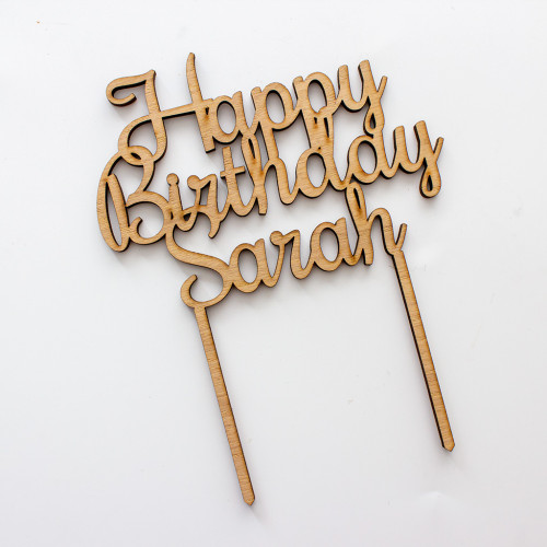 Personalised Happy Birtthday Cake Topper