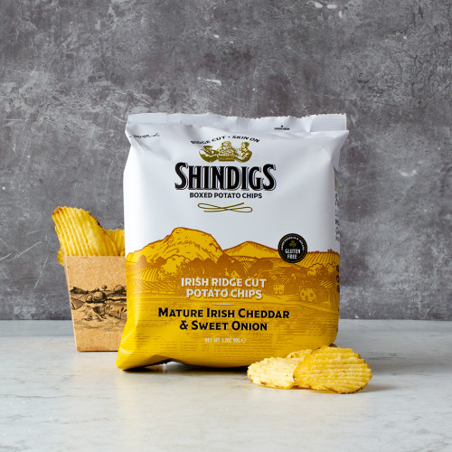 Mature Irish Cheddar & Sweet Onion Ridge Cut Crisps