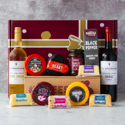 Cheese and Wine Hamper Available at The Chuckling Cheese Company