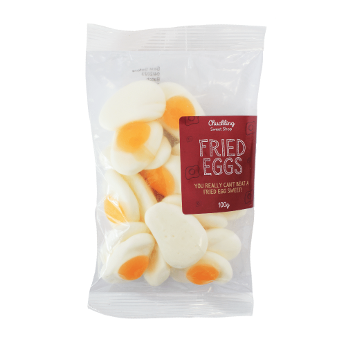 100g bag of Fried Eggs by Chuckling Sweet Shop