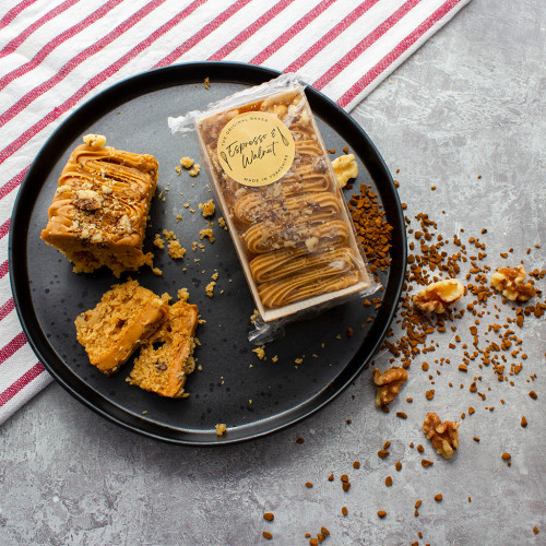 Image of a Coffee mini loaf cake availble to purchase from the chuckling cheese company