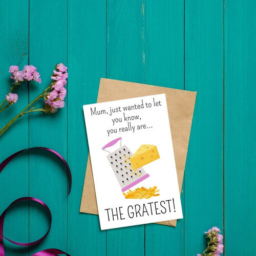 Cheesy Gratest Mum Greeting card