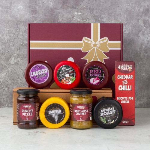 Waxed Truckle 5 - 'Build Your Own' Cheese Gift Hamper on marble surface