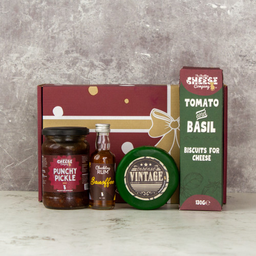 The Rum & Cheese Gift Box available to purchase from The Chuckling Cheese Compant