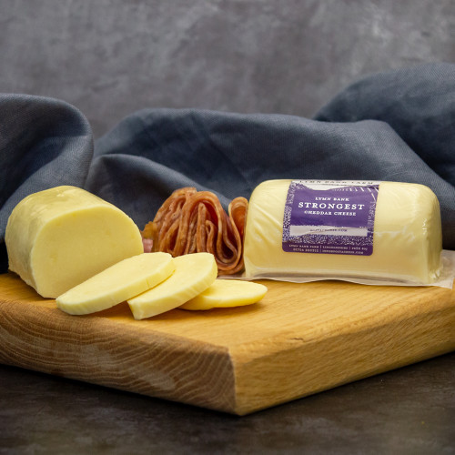 Lymn Bank Strongest Cheddar Cheese, available at The Chuckling Cheese Company