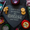 We Go Together Like Cheese On Toast! Personalised Heart Slate Board