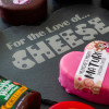 “For The Love of Cheese” - Engraved Heart-Shaped Slate Board