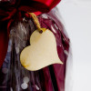 Wooden Heart Gift Wrap Topper